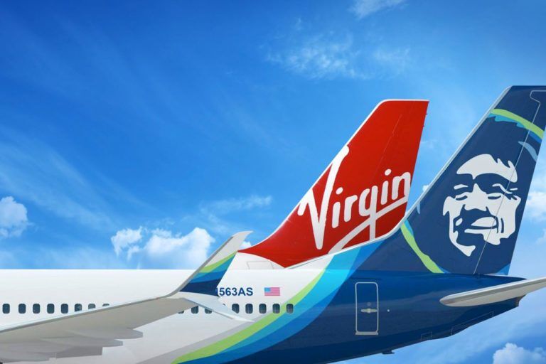 Alaska Airlines and Virgin America aircraft