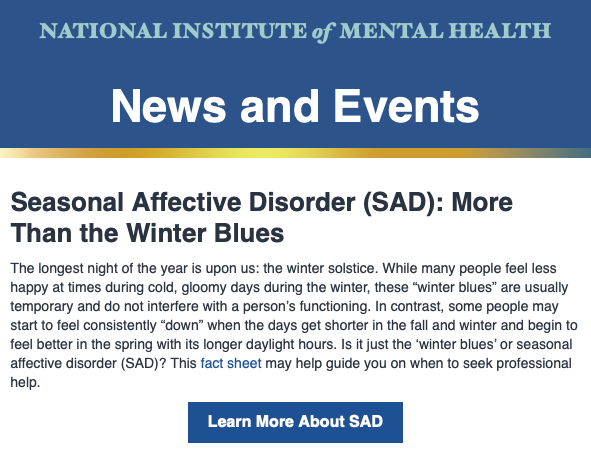 Seasonal Affective Disorder - National Institute of Mental Health